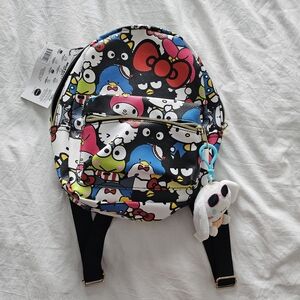 Sanrio Multicolor Kids Mini Backpack with Plush Charm